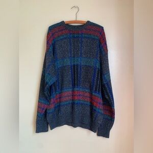 Jantzen Made In USA Grandpa Crewneck Sweater Multicolor Size large oversized